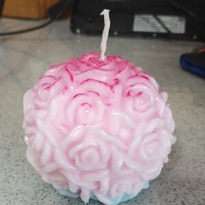 Pink Rose-Shaped Candle